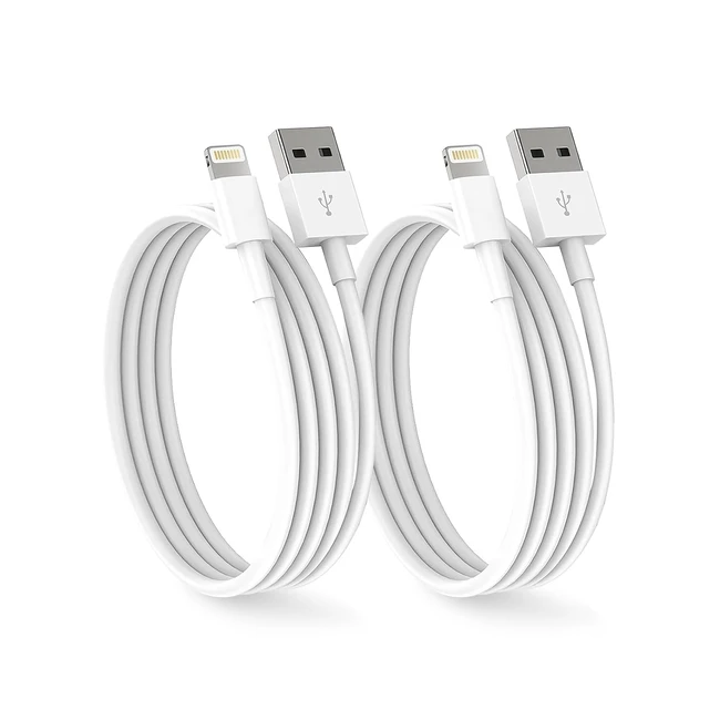 Apple MFi Certified iPhone Charger Cord - Fast Charging 3ft Lightning Cable (2 Pack) for iPhone 13 Pro 12 Pro 11 SE Max XS XR X - Long Apple Charger Cable