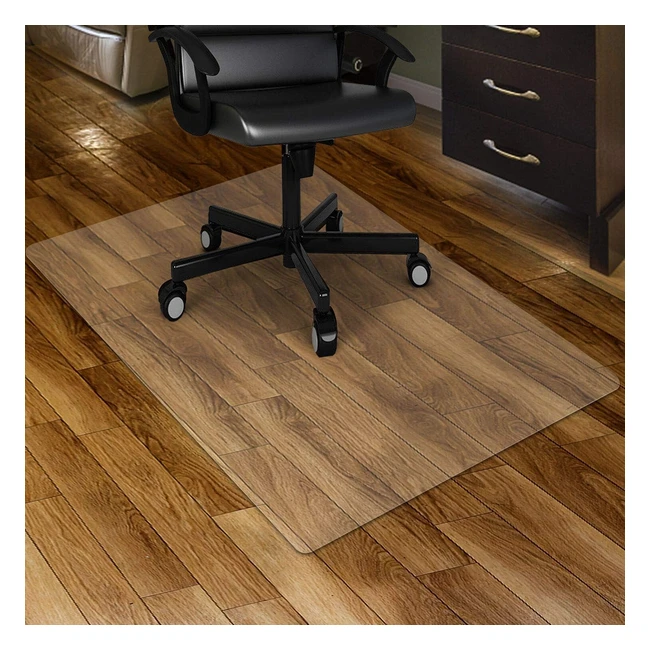 Kuyal Clear Chair Mat for Hard Floors 90x120cm 3x4 - Protects Wood and Tile - Non-Slip