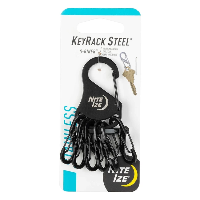 Porte-clés mixte Niteize KRS0301 en noir - Poids léger et durable