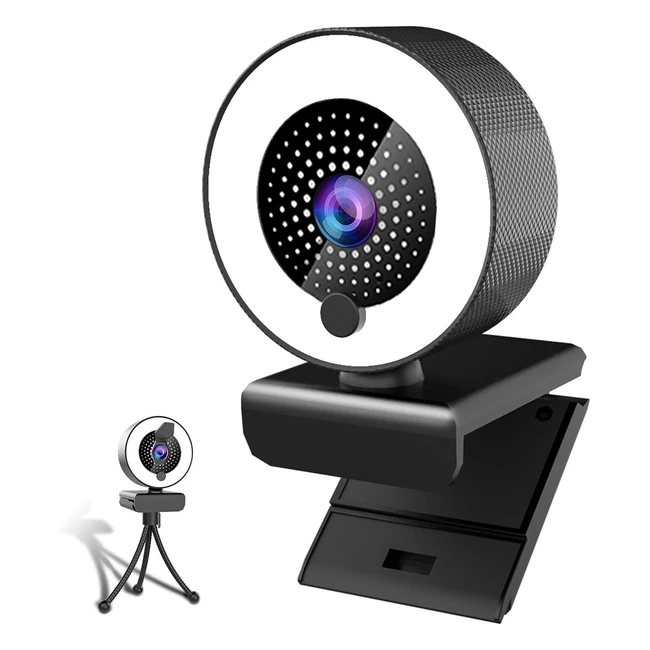 OVIFM Webcam with Microphone Ring Light 2K HD Face Web Cam - Reference 123456