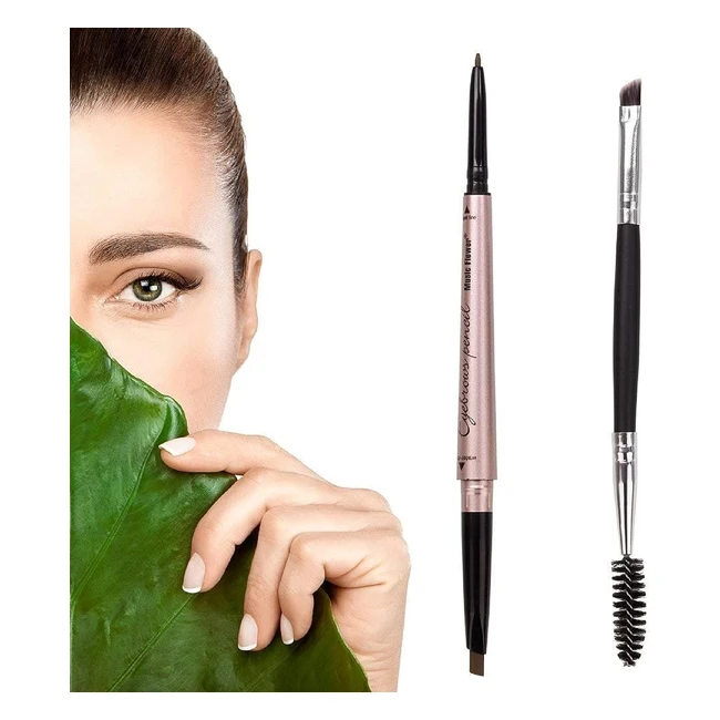HeyBeauty Eyebrow Pencil - Dark Brown - Double Ended - Automatic Makeup Tool