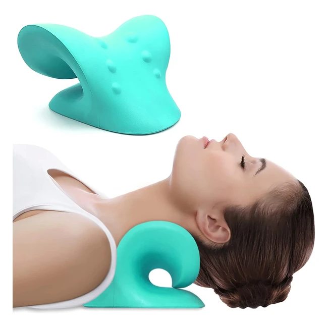 Neck Cloud Cervical Traction Device - Pain Relief & Massage - Green