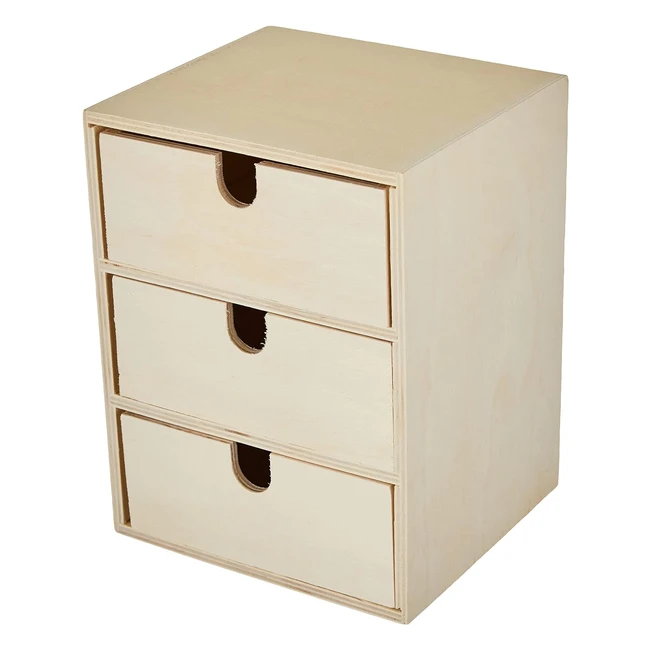 Petite commode en bois avec 3 tiroirs - Rangement ordonn pour accessoires de b