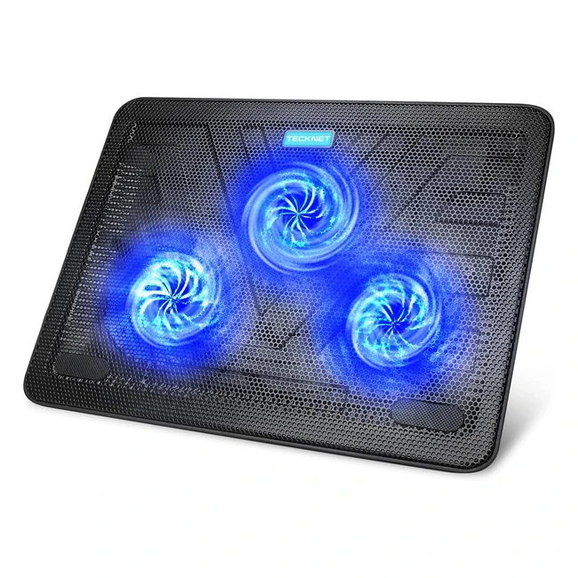 Tecknet Laptop Cooling Pad - Adjustable Height Ultra Quiet Fans Ergonomic Comf