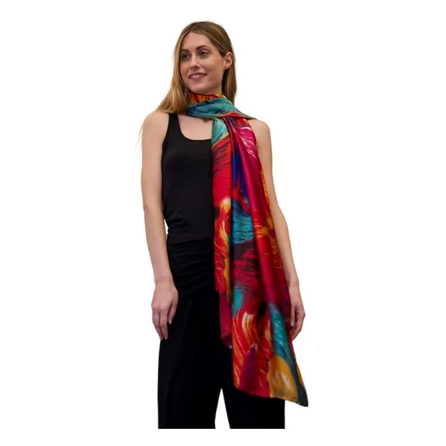Trillion London Spring Collection Silk Scarf for Women - Lightweight  Stylish -