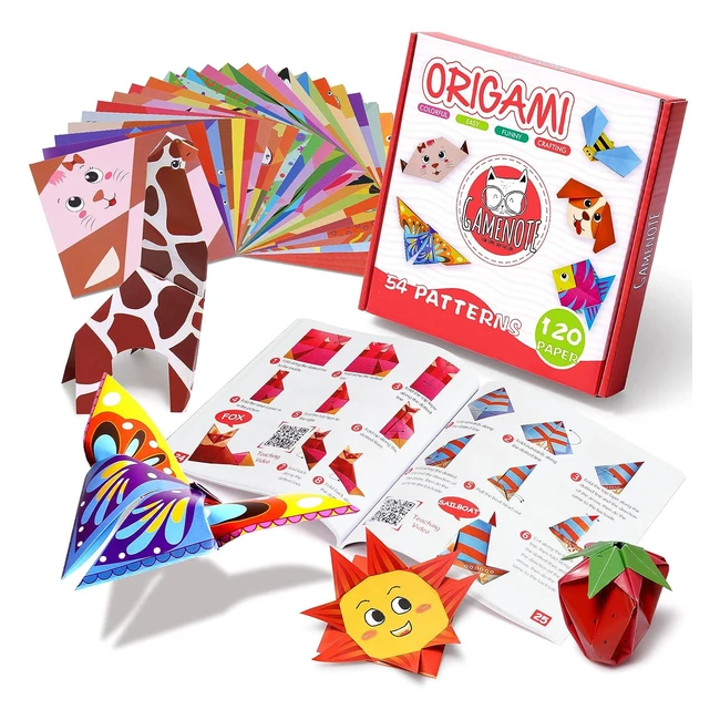 Colorful Origami Paper Kit - 108 Sheets - 54 Projects - Craft Projects for Kids 
