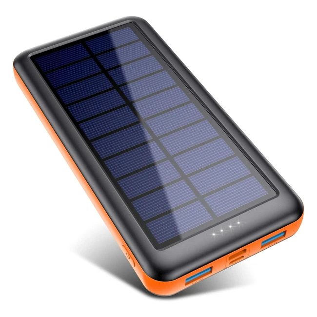 High Capacity Solar Power Bank 26800mAh - Fast Charge Portable Charger for Smartphones and Tablets