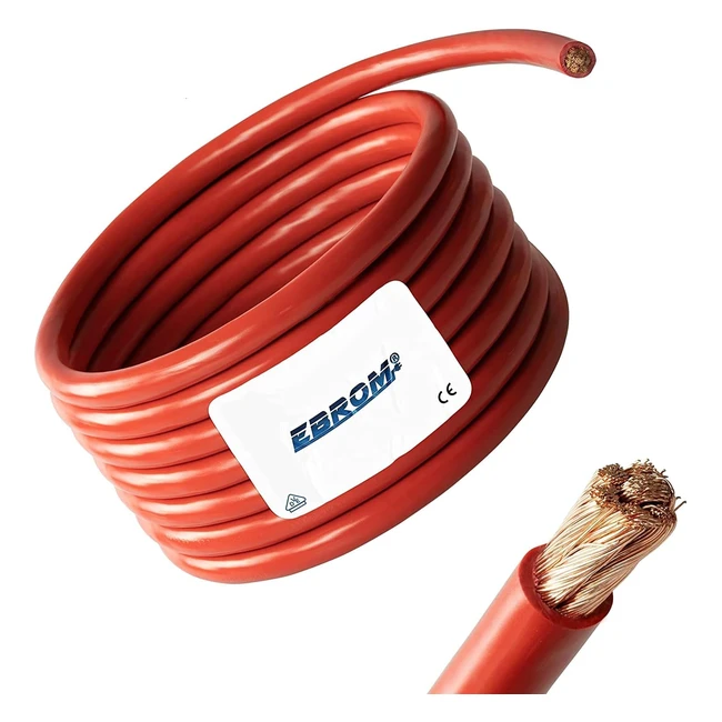 Cable de batera rojo H07VK 16mm2 - 3 metros - 100 cobre OFC