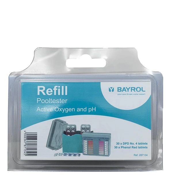 Bayrol Tabletten Nachfüllpack für manuellen Pooltester pH/O2 2x30 Tabletten Phenolrot DPD Nr. 4 pH-Wert Aktivsauerstoff