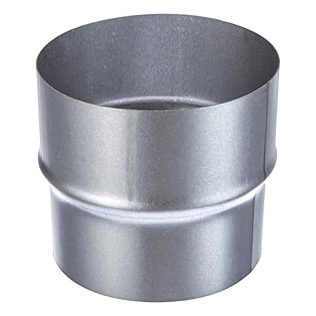 Kamino Flam Verlängerung Silber rostfreie Rohrverlängerung aus Hotaluminisiertem Stahl EN 18562 geprüft für 110 mm in 120 mm Rohr
