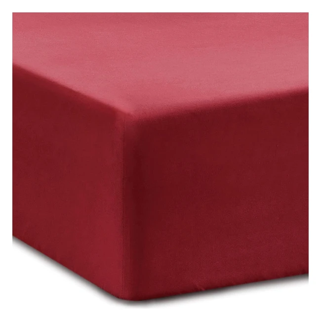 Bedsure Single Fitted Sheet - Soft Brushed Microfiber - Deep Pocket - Red - 90x190cm