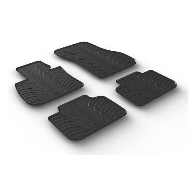 Set tapis de caoutchouc Gledring pour BMW X1 F48 - T-Profil - 4 pices