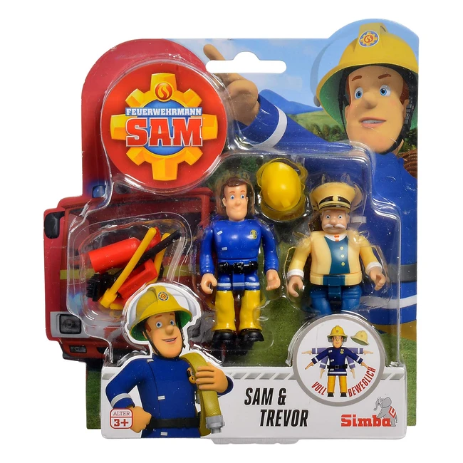 Set 2 Personaggi Pompiere Sam 75cm Snodati - Simba 109251043