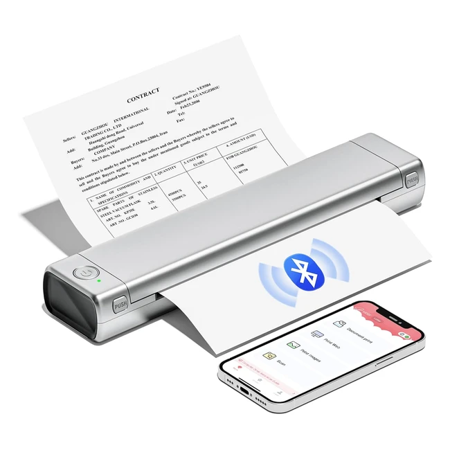 Stampante Portatile Termica M08F - Wireless Bluetooth - Compatibile con Android e iOS - Colorwing