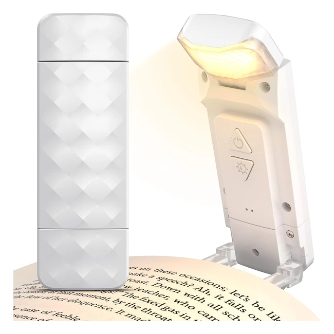 Lampada per lettura libri a letto - Mexllex LED portatile con clip - 3 colori ambra e 5 luminosità regolabili