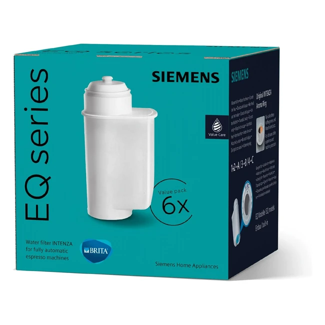 Lot de 6 filtres  eau en plastique Siemens TZ70063A