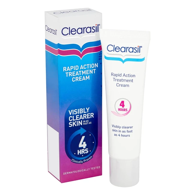 Clearasil Ultra Rapid Action Exfoliating Cream 25ml - Visibly Reduces Blemish Size & Redness