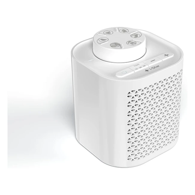 Portable White Noise Machine - Sleep Aid for Baby  Adults - 6 Sounds - Timer - 