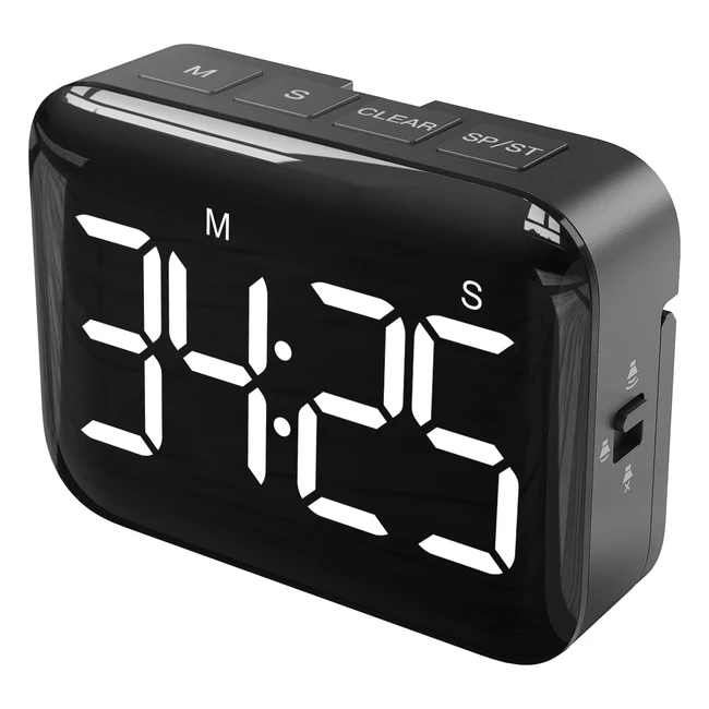Noklead Digital Kitchen Timer - Magnetic Countdown Timer with Large LED Display 