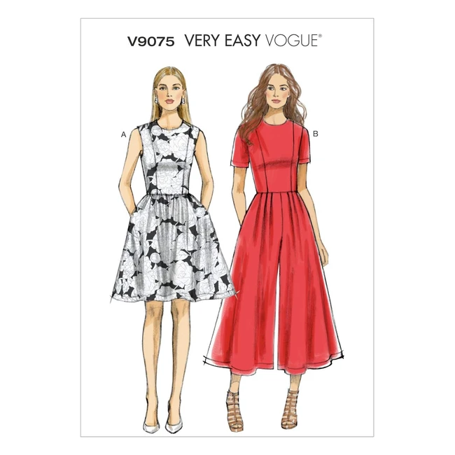 Vogue Patterns 9075 Misses Petite Dress & Jumpsuit - Multicolour - E5 (14-16-18-20-22)