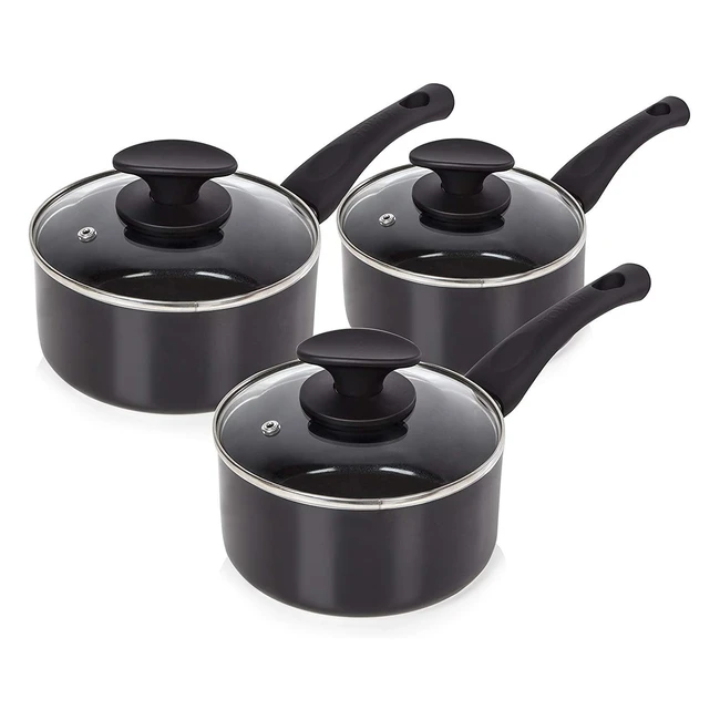 Tower T81507 Essentials Induction Pot Set - Non-Stick Ceramic Coating - Easy to 