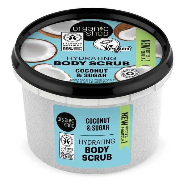 Scrub Corpo Idratante al Cocco 250ml - Organic Shop