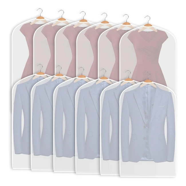 Univivi Garment Covers for Hanging Clothes - Dustproof Coat Bags Waterproof  B