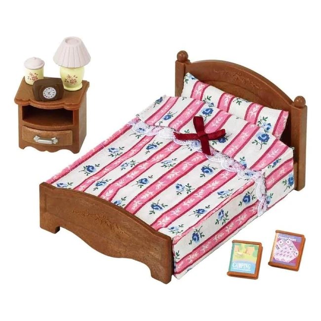 Sylvanian Families 2934 Doppelbett - Hochwertiges Puppenbett für Kinder