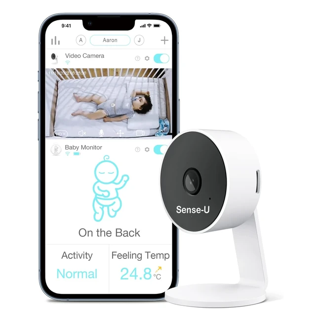 Senseu Video Baby Monitor | 1080p HD WiFi Camera | Night Vision | 2-Way Talk | Motion Detection