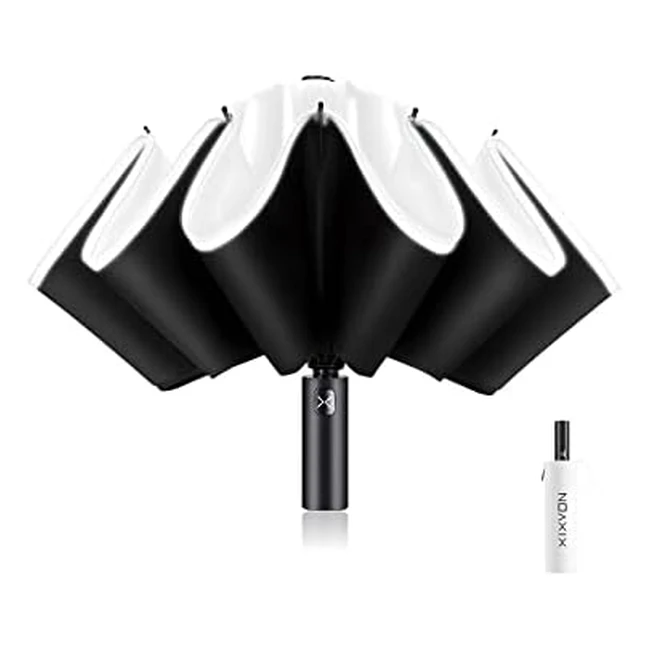 xixvon Pro UPF 50 UV Protection Umbrella - Reflective Safety Strip, Windproof & Portable
