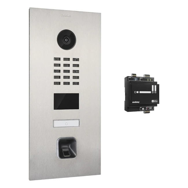 Doorbird D2101V Trstation mit Ekey Sline Fingerprint, Edelstahlgehäuse, Fingerprint Schwarz