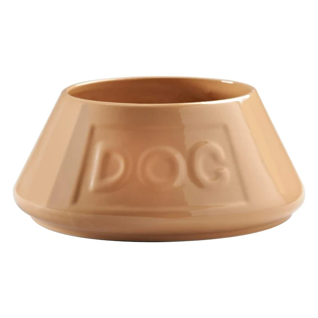 Mason Cash Cane Non-Tip Lettered Stoneware Dog Bowl 21cm - Durable Microwave  