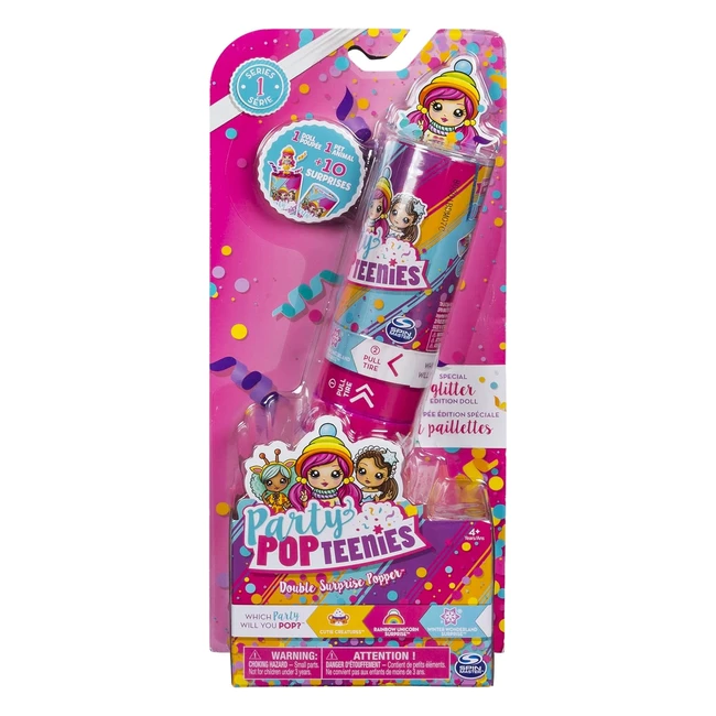 Poupe Party Pop Teenies 6044093 - Double Surprise avec 2 Accessoires - Modle