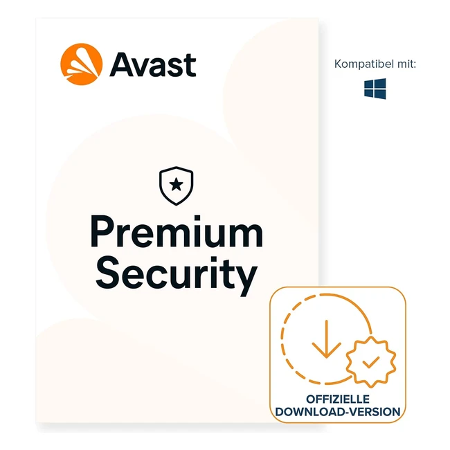 Avast Premium Security - Antivirus Schutz für Windows - 1 Gerät - 1 Jahr - Aktivierungscode per E-Mail