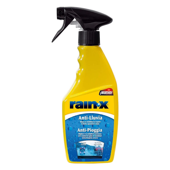 RainX Spray Liquido Lavavetri Auto Antipioggia 500ml - Tecnologia Idrofobica