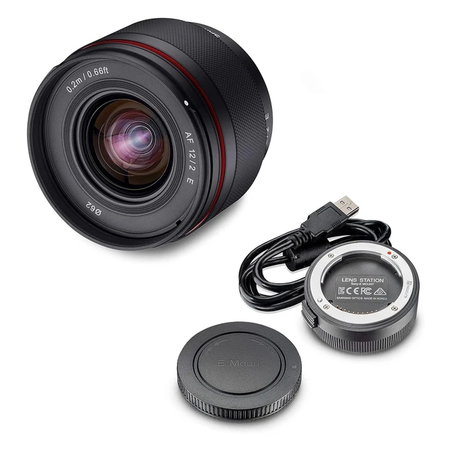 Samyang AF 12mm F2.0 E-Objektiv für Sony E, Autofokus APS-C Weitwinkel Festbrennweite für Sony E-Mount APS-C Kameras, Schwarz 23288