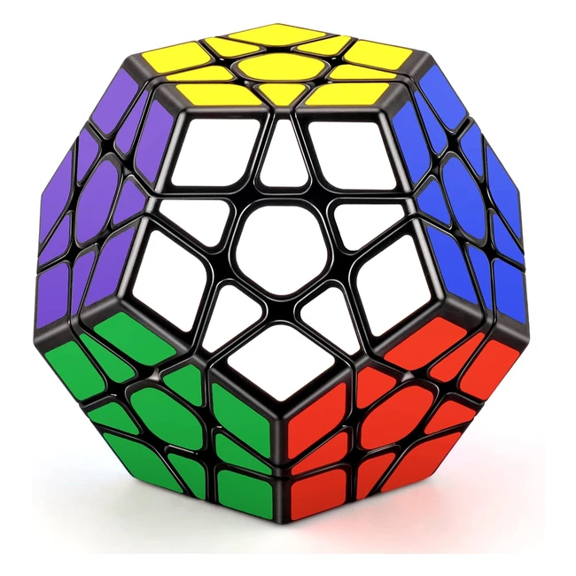Jouet Megaminx 3x3 Speed Cube - Cadeau de Nol pour Enfants et Adultes - Noir