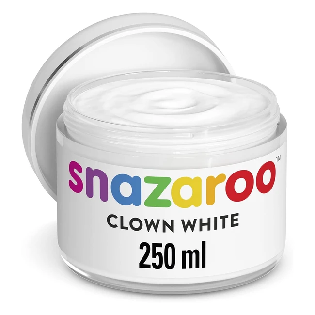 Pintura facial Snazaroo blanco payaso 250 ml - Cobertura mxima y segura para l