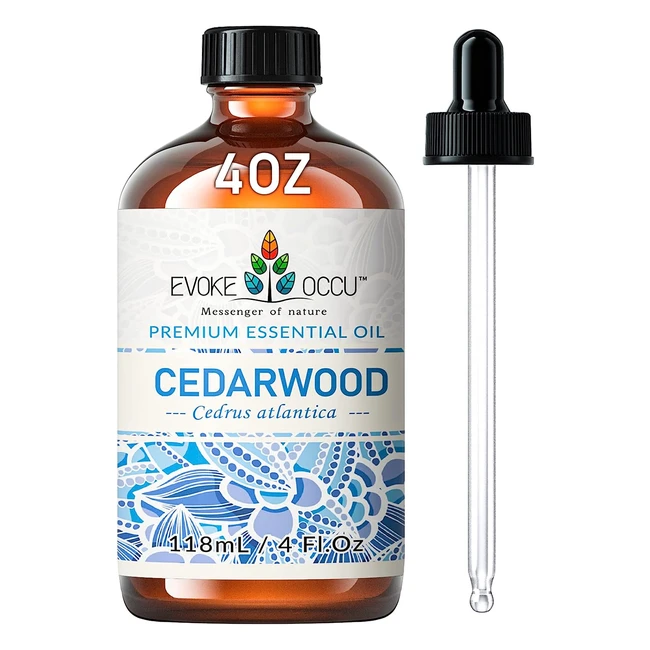 Evoke Occu Cedarwood Essential Oil 118ml - Pure Calming Aromatherapy