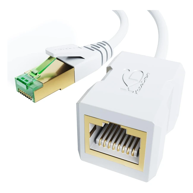 Breakproof Design Ethernet Extension Cable - White - 75m - Cat 7 - Full Data Tra