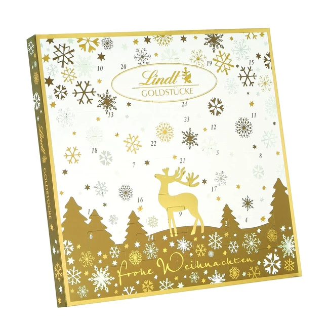 Lindt Schokolade Goldstücke Adventskalender 2023 - 156g - 24 süße Überraschungen