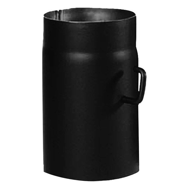 Tubo con Válvula para Chimenea Kaminoflam, Metal Negro, 15x3x25 cm