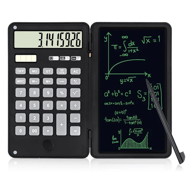 Calculadora Sisys con Tableta de Escritura LCD Borrable - Energía Dual - Eficiente y Portátil