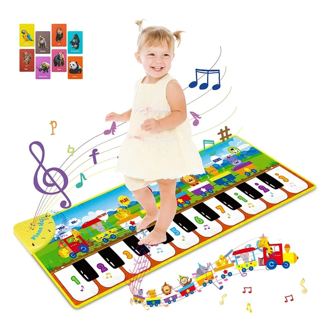 Tappeto Musicale Renfox per Pianoforte - Giocattoli Educativi per Bambini 1-3 An