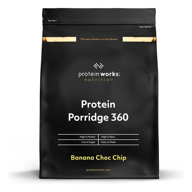 Porridge Proteico The Protein Works 360 - Basso Contenuto di Zuccheri - Banana e Pepite di Cioccolato - 2kg