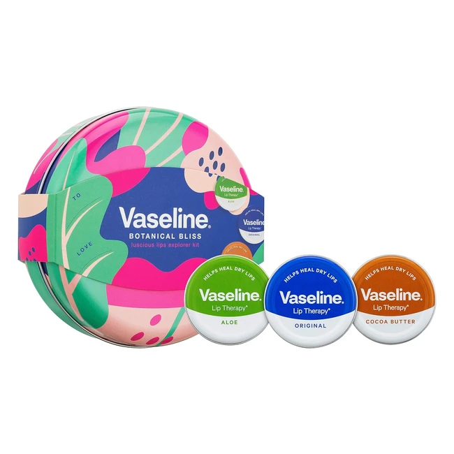 Vaseline Luscious Lips Explorer Kit - 3 Lip Balms for Beautiful Healthy Lips