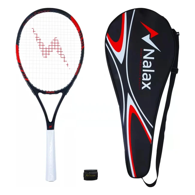 Nalax Carbon Fiber Tennis Racket  Lightweight  Shock Absorbing  Ideal for Adu