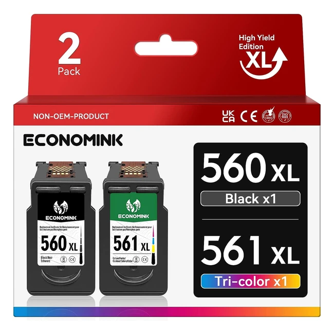 Economink Druckerpatronen 560 561 XL fr Canon TS5350 TS7450 - Hochwertige Tint