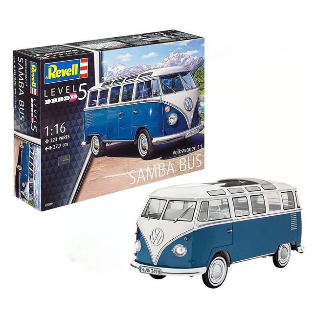 Modellino Revell Volkswagen T1 Samba Bus 7009 - Bianco e Blu