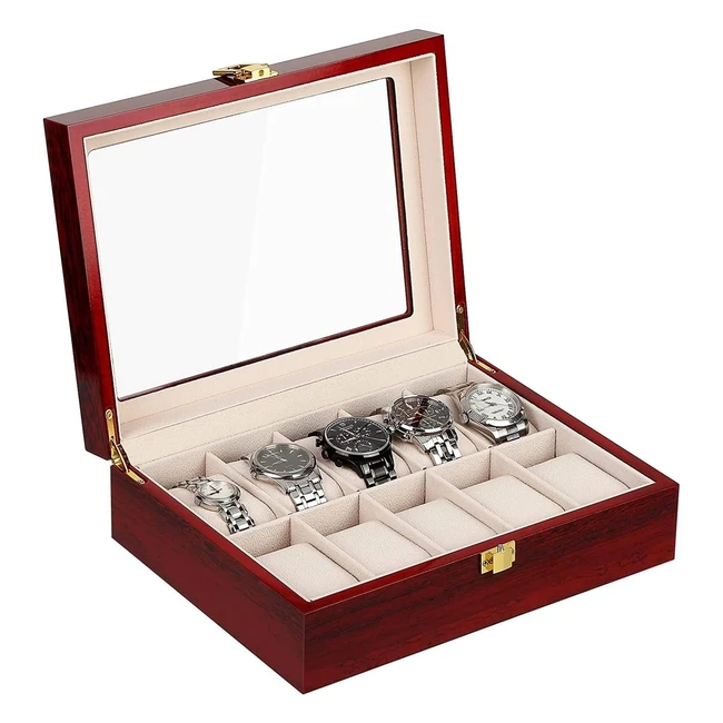 Espositore e scatola portaoggetti in legno per orologi e gioielli - Uten 10 scom